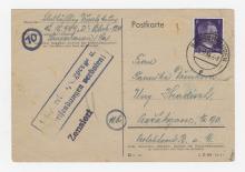 German Concentration Camps and Prisons Collection postcard - postal information