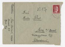 letter, From: Pilat, Adalbert To: Pilat, Berta in Linz - Dachau unknown image 1