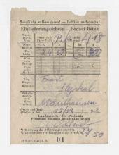 receipt, From: Unknown To: Stejskal, Frantisek  - Mauthausen Various image 1