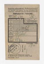 receipt, From: Unknown To: Stejskal, Frantisek  - Mauthausen Various image 13