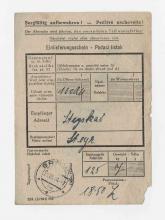 receipt, From: Unknown To: Stejskal, Frantisek  - Mauthausen Various image 21