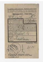 receipt, From: Unknown To: Stejskal, Frantisek  - Mauthausen Various image 27