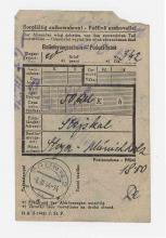 receipt, From: Unknown To: Stejskal, Frantisek  - Mauthausen Various image 29