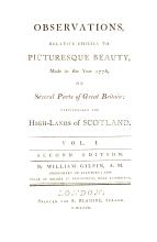 Observations on picturesque beauty of Great Britain in 1776 - Copyright page