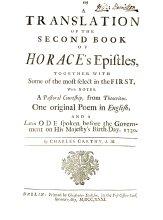 Horace's Epistles - Copyright page