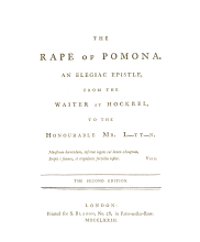 The rape of Pomona - Copyright page