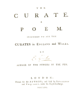 The curate - a poem - Copyright page