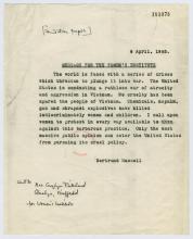 Typescript, Bertrand Russell dated April 6, 1965.