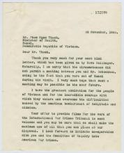 Letter, Bertrand Russell dated November 26, 1966.