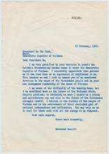 Letter, Bertrand Russell dated February 28, 1967.