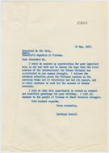 Letter, Bertrand Russell dated May 18, 1967.