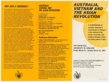 Leaflet, Australia, Vietnam and The Asian Revolution.