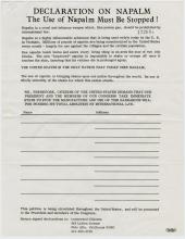 Petition, Declaration on Napalm.