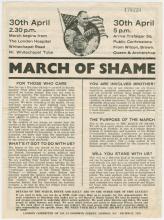 Leaflet, March of Shame dated April 30, [1967].