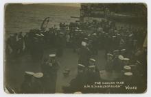 Postcard, "The Dancing Club, HMS Marlborough".