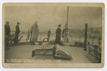 Postcard, "The Empress Marie & Grand Duke Nicholas ...  on board HMS Marlborough".