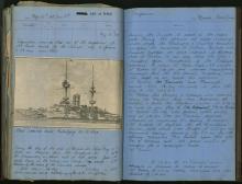 Ship's log, Walter Dennis dated May 25 - June 3, 1915.