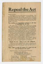 Leaflet, Repeal the Act.