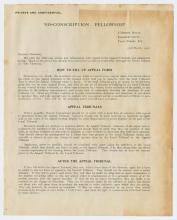 Leaflet, No-Conscription Fellowship dated March 23, 1916.