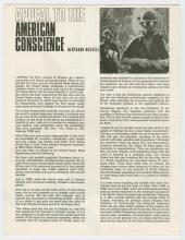 Leaflet, Appeal to the American Conscience, Bertrand Russell.