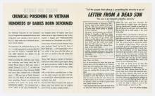 Leaflet, Chemical Poisoning in Vietnam Hundreds of Babies Born Deformed.