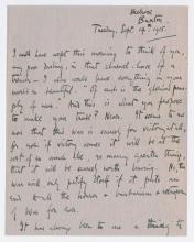 Letter, Vera Brittain dated September 14, 1915.