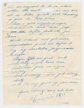 Letter, Francis McDaniel dated May 24, 1942. 