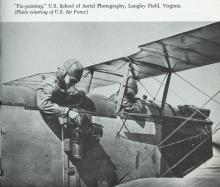 Two men on a plane, aerial photography.