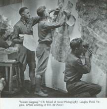 Four men mosaic mapping, aerial photography.