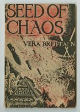 Paperback book cover, Seed of Chaos by Vera Brittain.