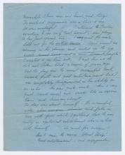 Letter, Eric Aldwinckle.