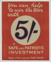 War poster, A Safe and Patriotic Investment.