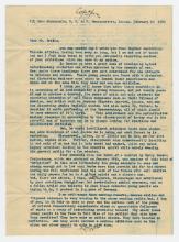 Letter, Eric Aldwinckle dated February 10, 1945.