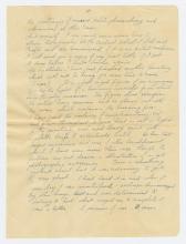 Hand written letter, Eric Aldwinckle.