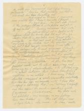 Hand written letter, Eric Aldwinckle.