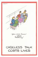 War poster, Careless Talk Costs Lives.