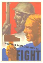 War poster, Whatever your Job May Be Fight.