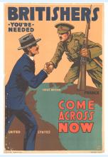 War poster, Britishers You're Needed.