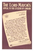 War poster, The Lord Mayor's Appeal to the Citizens of London.