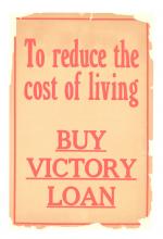 War poster, To Reduce the Cost of Living.