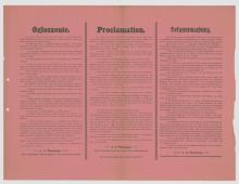 War poster, Proclamation.