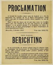 War poster, Proclamation of Von Der Goltz.