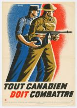 War poster, Tout Canadian Doit Combattre. 