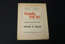 Sheet music, Canada, Fall in!