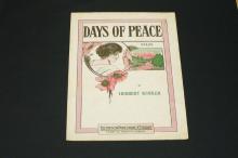 Sheet music, Days of Peace.