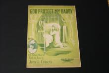 Sheet music, God Protect my Daddy.