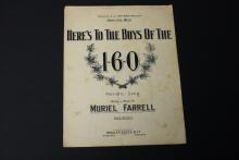 Sheet music, Here's to the Boys of the 160.