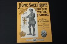 Sheet music, Home Sweet Home For We're Fighting.