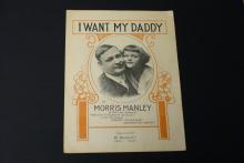 Sheet music, I Want my Daddy.