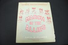 Sheet music, March of the Allies.